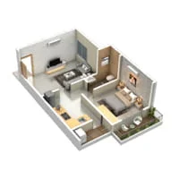 Bhosale Empire Kiwale 1 BHK Floor Plan Image